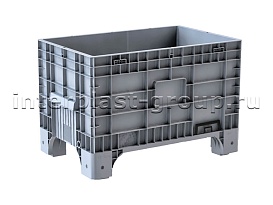 Контейнер iBox сплошной на ножках серый в Новокузнецке