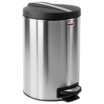 Ведро-контейнер для мусора (урна) с педалью LAIMA Modern, 12 л, матовое, нержавеющая сталь, со съемным внутренним ведром в Новокузнецке