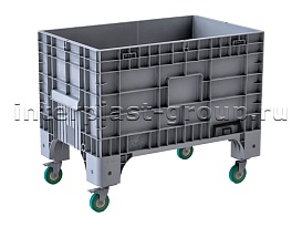 Контейнер iBox сплошной на колесах серый в Новокузнецке Контейнер iBox сплошной на колесах серый в Новокузнецке