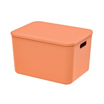 Ящик пластиковый вкладываемый оранжевый 410х305х245 мм в Новокузнецке