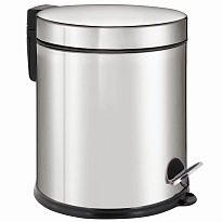 Ведро-контейнер для мусора урна с педалью LAIMA Classic Plus, 5 л, зеркальное в Новокузнецке