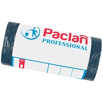 Мешки для мусора 35 л, черный, в рулоне 50 шт., ПНД, 6,2 мкм, 600х500 мм, PACLAN Professional, 604077 в Новокузнецке