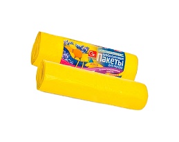 Мешки для мусора 35 л, ароматизированные, Лимон, желтые, в рулоне 10 шт., ПНД, 12 мкм, 560х530 мм, GRIFON Aroma, 101-080 Li в Новокузнецке