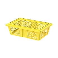 Ящик продуктовый универсальный желтый в Новокузнецке Ящик продуктовый универсальный желтый в Новокузнецке