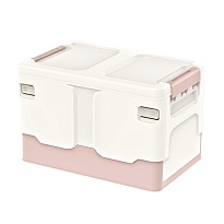 Ящик пластиковый складной белый, дно розовое, 370х240х240 мм в Новокузнецке