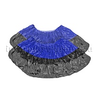 Бахилы сине-черные 1000 шт (500 пар), 54 мкм, двойная подошва, с одной резинкой, Прочные+ в Новокузнецке