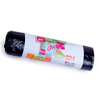 Мешки для мусора 60 л, черные, в рулоне 20 шт., ПНД, 7 мкм, 700х600 мм, Концепция Быта ЭкоДом, 601349 в Новокузнецке