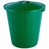 Мусорный бак с крышкой 50 л зеленый 50 зеленый в Новокузнецке