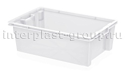 Ящик универсальный для овощей, фруктов и хлеба сплошной белый