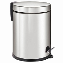 Ведро-контейнер для мусора урна с педалью LAIMA Classic Plus, 12 л, зеркальное в Новокузнецке