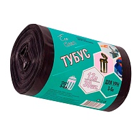 Мешки для мусора 12 л, черные, в рулоне 30 шт., ПНД, 6 мкм, 550х320 мм, Концепция Быта Tubus, 604936 в Новокузнецке