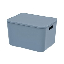 Ящик пластиковый вкладываемый синий 410х305х245 мм в Новокузнецке