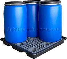 Поддон пластиковый для четырех бочек в Новокузнецке Поддон пластиковый для четырех бочек в Новокузнецке