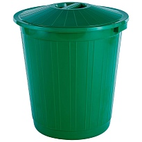 Мусорный бак с крышкой 70 л зеленый 70 зеленый в Новокузнецке