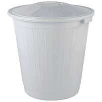 Мусорный бак с крышкой 50 л серый 50 серый в Новокузнецке