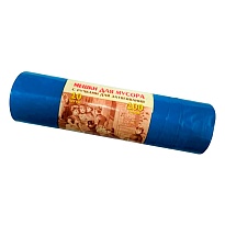 Мешки для мусора 100 л, с завязками, синие, в рулоне 10 шт., ПВД, 40 мкм, 840х670 мм, Концепция Быта Vitalux, 604933 в Новокузнецке Мешки для мусора 100 л, с завязками, синие, в рулоне 10 шт., ПВД, 40 мкм, 840х670 мм, Концепция Быта Vitalux, 604933 в Новокузнецке